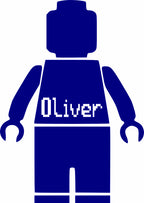 LEGO Man Custom Name Vinyl Decal - Personalized Wall Art, Easy Application, Fun!