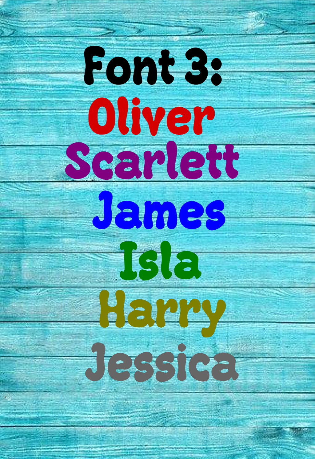2 x Personalised Custom Name Vinyl Sticker Decal – Choose Font & Size!