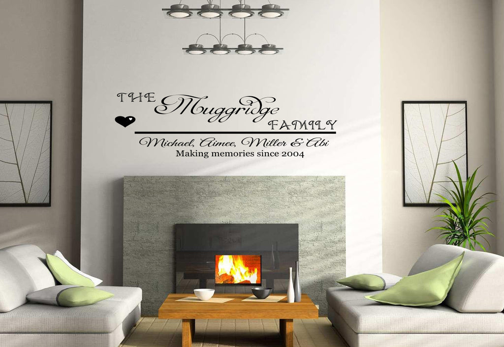 Family Custom Personalised Names Vinyl Decal – Unique Wall Art, Easy to Apply!