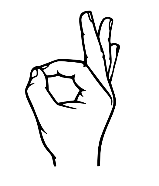 OK HAND GESTURE LEFT/RIGHT Graphic Sticker CAR/VAN/BOX!!! FUNNY/JOKE!!!