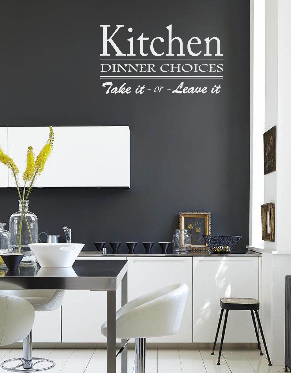 Kitchen Dinner choices Wall Quote Stickers Wall Decals kitchen/living room