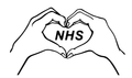 NHS Hands Heart Charity Modern Car/Van Sticker Nurse/Doctor Window wall Hospital