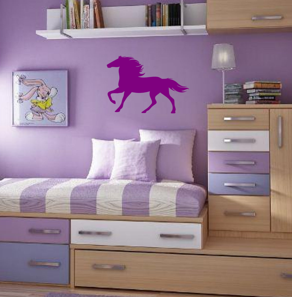Horse / Horse Riding Wall Art Vinyl Graphic Sticker Wallpaper Decal!!Bedroom