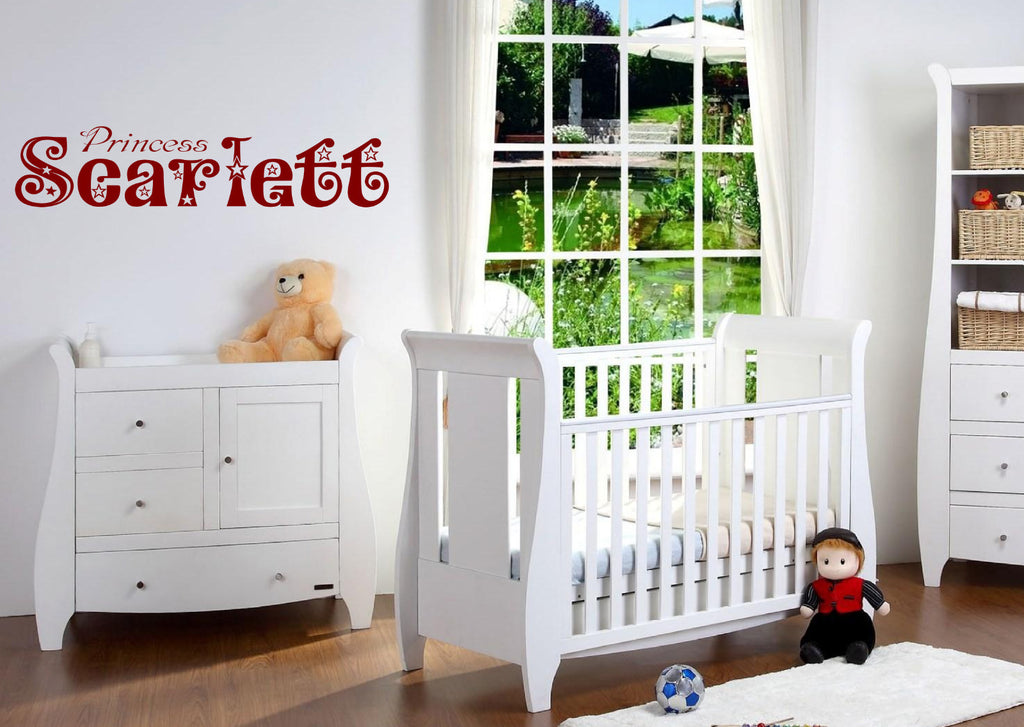Princess Custom Name Girl Wall Art Vinyl Graphic Sticker Child's Room Decal!