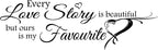 Love Story Art Wall Quote Stickers Wall Decals Living Room/Bedroom.