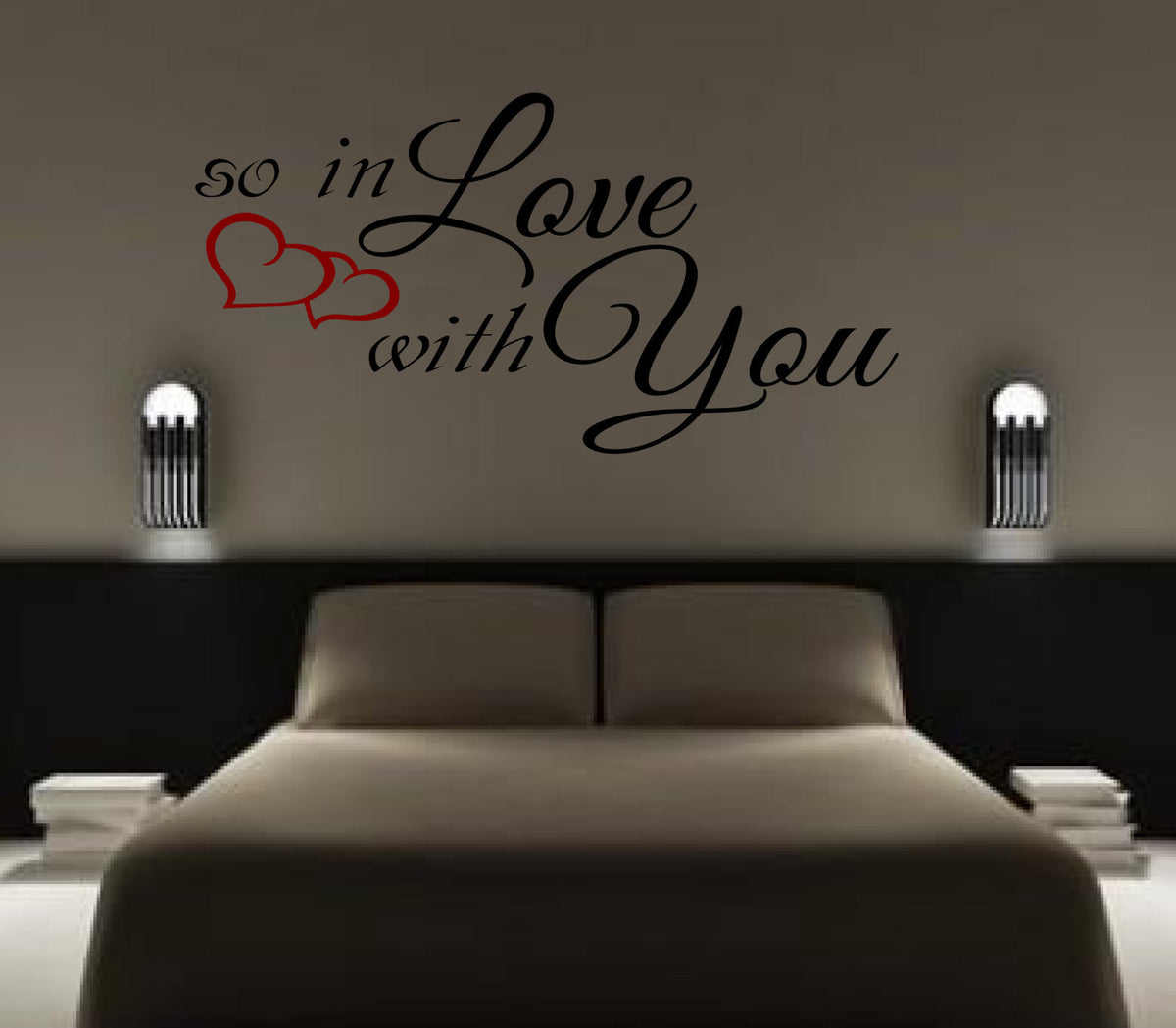 SO IN LOVE WITH YOU WALL ART/DECAL QUOTE STICKER - KITCHEN/LIVING/BEDROOM!!!!
