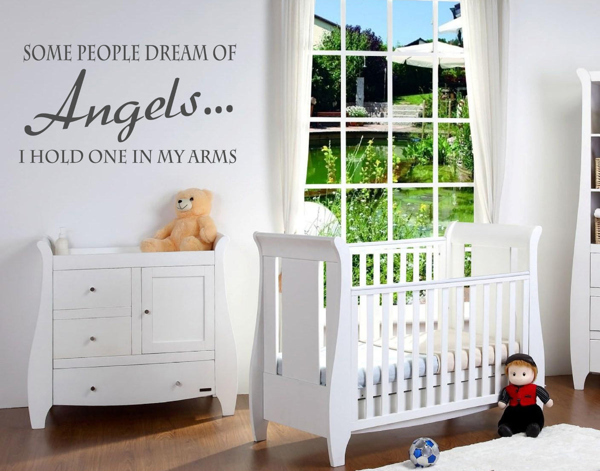 Some People Dream of Angels.. Wall Art Vinyl Graphic Sticker Child's Room Decal!