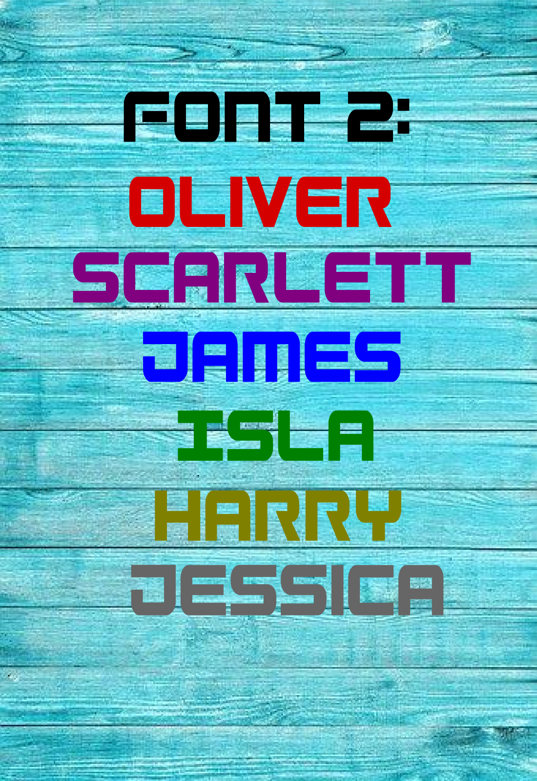 2 x Personalised Custom Name Vinyl Sticker Decal – Choose Font & Size!