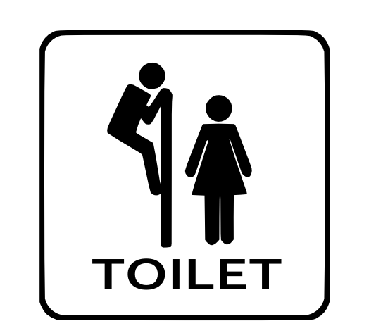 TOILET PEEKY FUNNY DECAL STICKER WC/BATHROOM MALE FEMALE