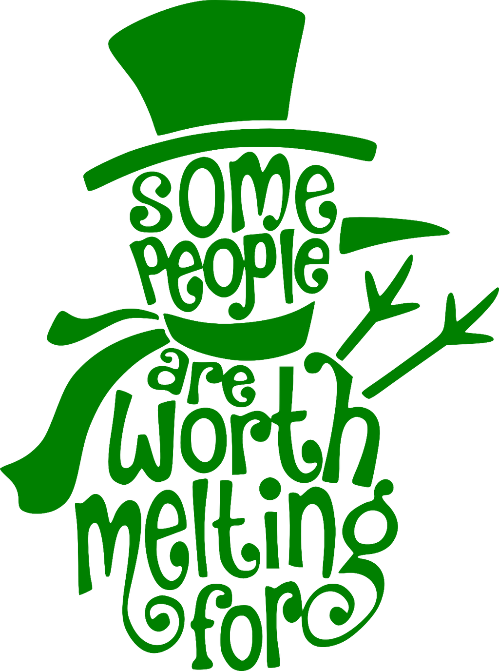 SOME PEOPLE ARE WORTH MELTING FOR SNOWMAN Christmas/ X-mas wall/window STICKER!!