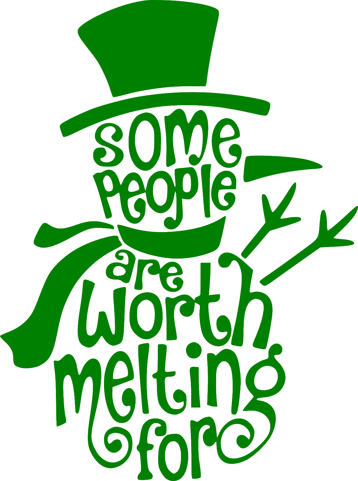 SOME PEOPLE ARE WORTH MELTING FOR SNOWMAN Christmas/ X-mas wall/window STICKER!!