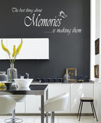 THE BEST THINGS ABOUT MEMORIES WALL ART/DECAL QUOTE STICKER KITCHEN/LIVING ROOM