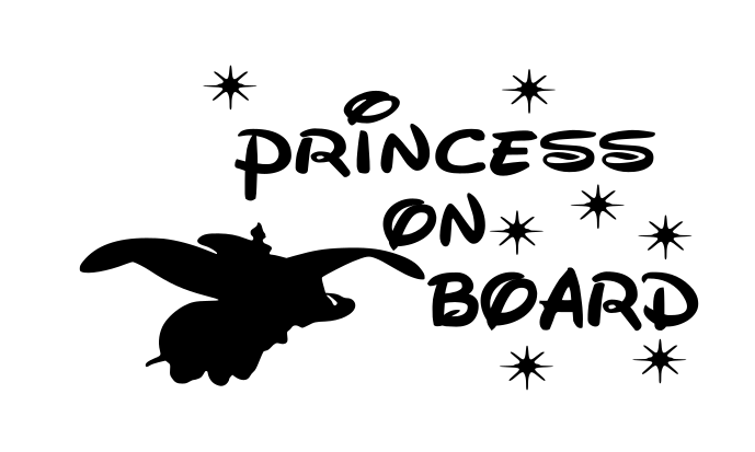 Dumbo Disney baby on board child,children,princess, car/van window sticker!!