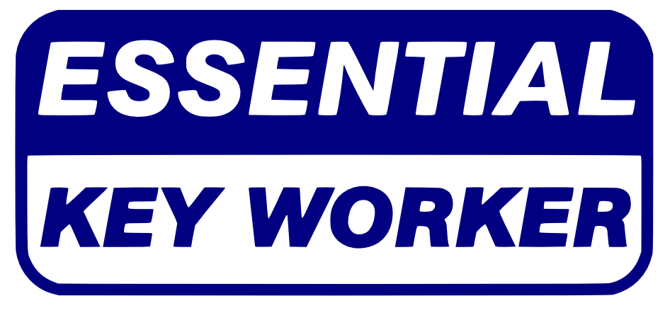 Essential Worker Vinyl Decal - 10% to NHS Charity, Easy to Apply, Multiple Sizes
