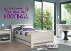 Football Life is Simple... Art Vinyl Graphic Sticker Wallpaper Decal/Child!!!!