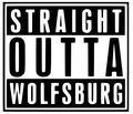 STRAIGHT OUTTA WOLFSBURG/CAMPER FUNNY/DECAL/STICKER/CAR/VAN/WIND/VW