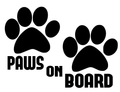 Paws On Board Dog,Animal,Cat, Car/Van Window Sticker/Decal Funny