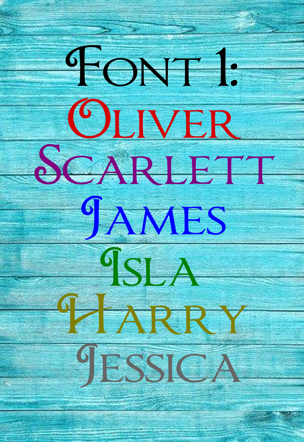 2 x Personalised Custom Name Vinyl Sticker Decal – Choose Font & Size!