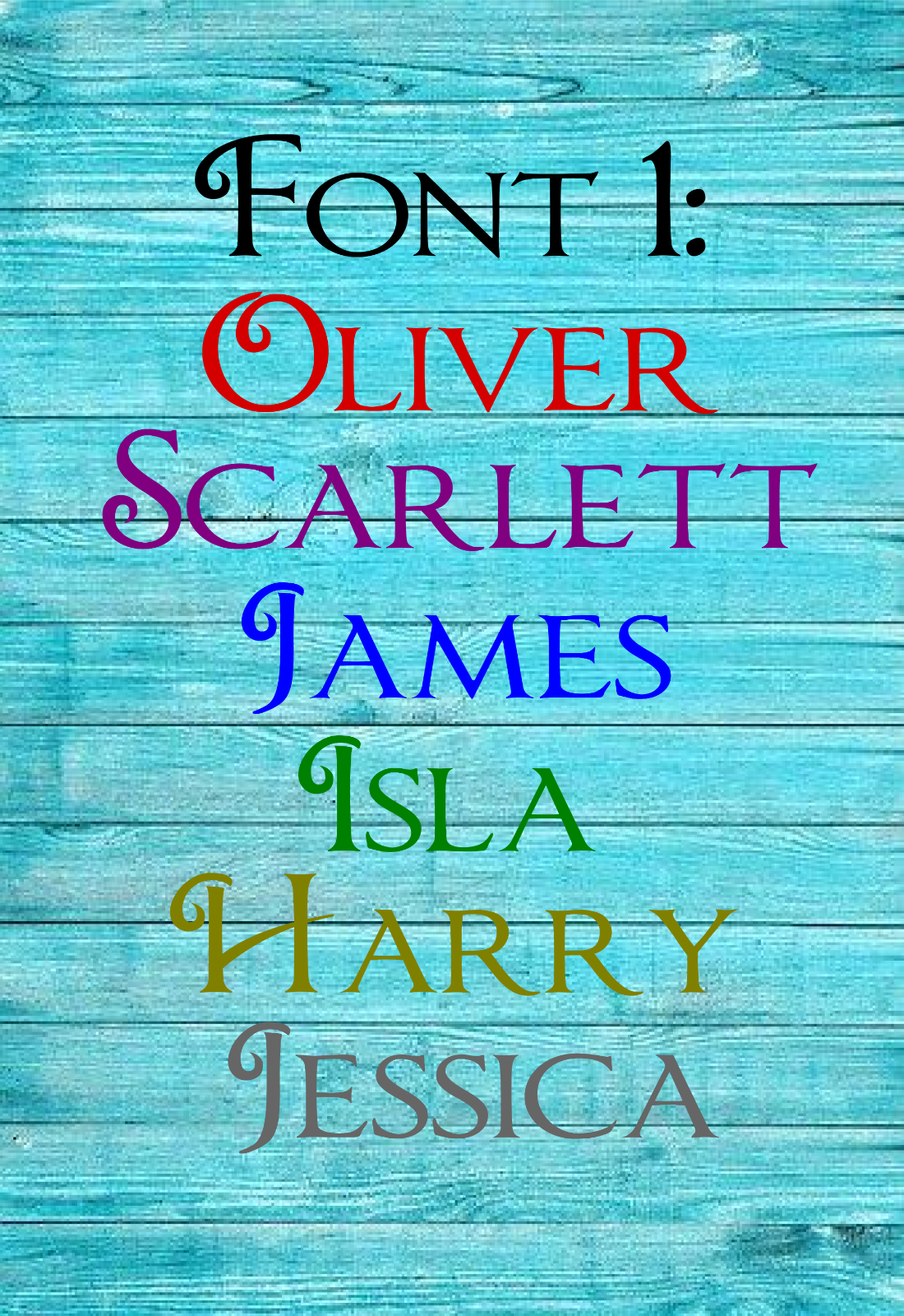 2 x Personalised Custom Name Vinyl Sticker Decal – Choose Font & Size!