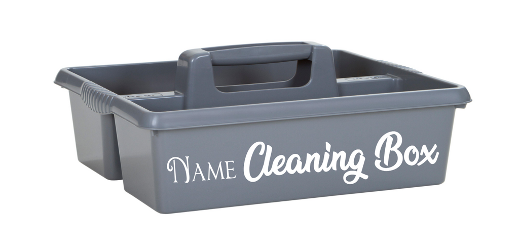 Mrs Hinch Inspired Personalised Cleaning Caddy/Box name sticker Decal DIY