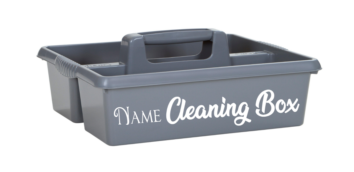 Mrs Hinch Inspired Personalised Cleaning Caddy/Box name sticker Decal DIY