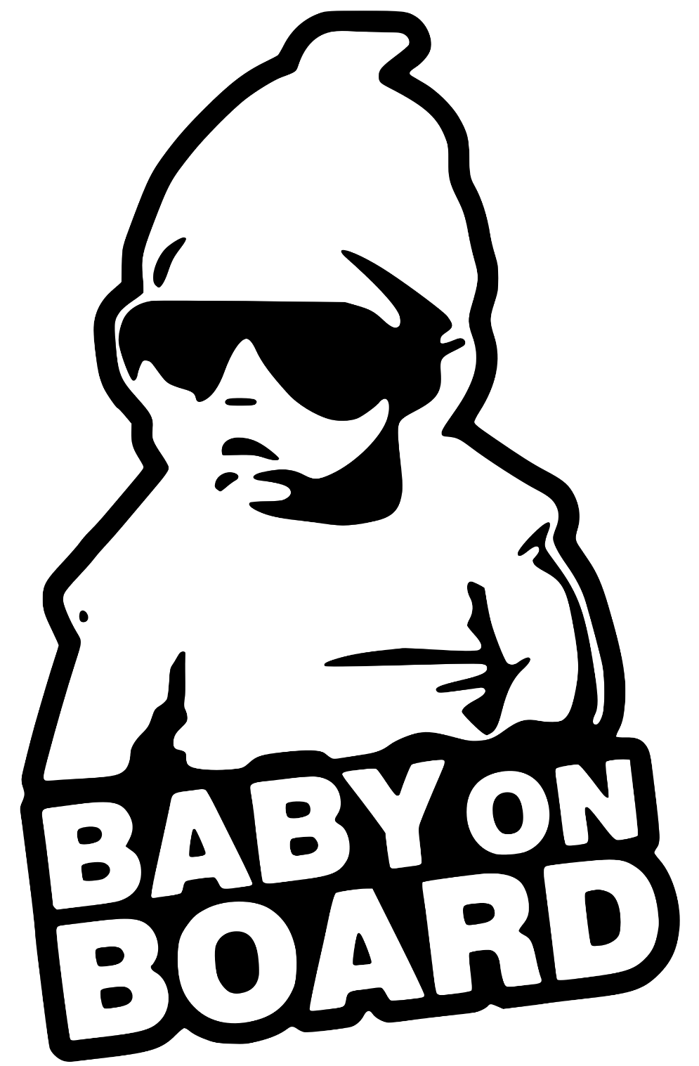 BABY ON BOARD, JDM,Car/Van Window Sticker/Decal Funny