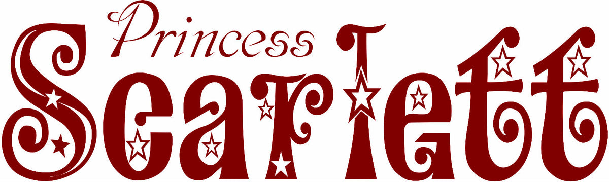 Princess Custom Name Girl Wall Art Vinyl Graphic Sticker Child's Room Decal!
