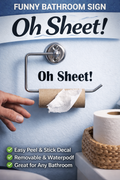 OH SHEET! TOILET ROLL Graphic Sticker CAR/VAN/BOX!!! FUNNY/JOKE!!!