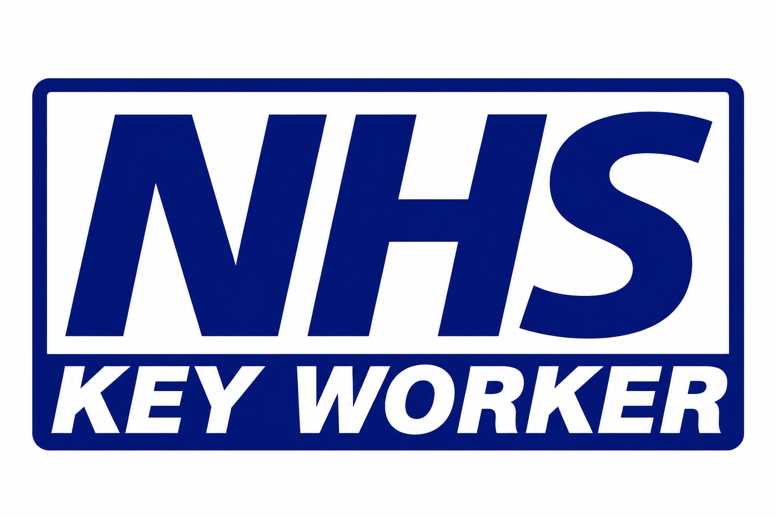 NHS Key Worker Vinyl Decal Sticker – Car Window Van Laptop