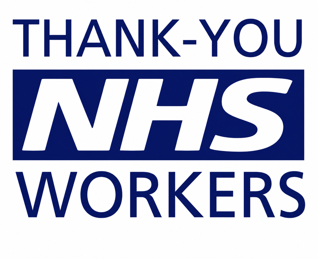 Thank You NHS Workers Vinyl Decal Sticker – Car Window Van – 22 Colours & 4 Sizes