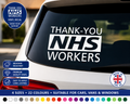 Thank You NHS Workers Vinyl Decal Sticker – Car Window Van – 22 Colours & 4 Sizes