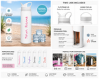 Personalised 500ml Insulated Water Bottle with Straw – Custom Name Bottle