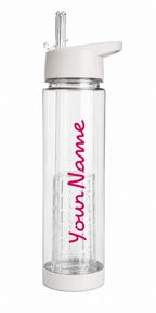 Personalised 740ml Fruit Infuser Water Bottle with Straw – Custom Name