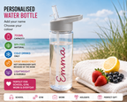Personalised 700ml Water Bottle with Straw – Custom Name BPA-Free Bottle