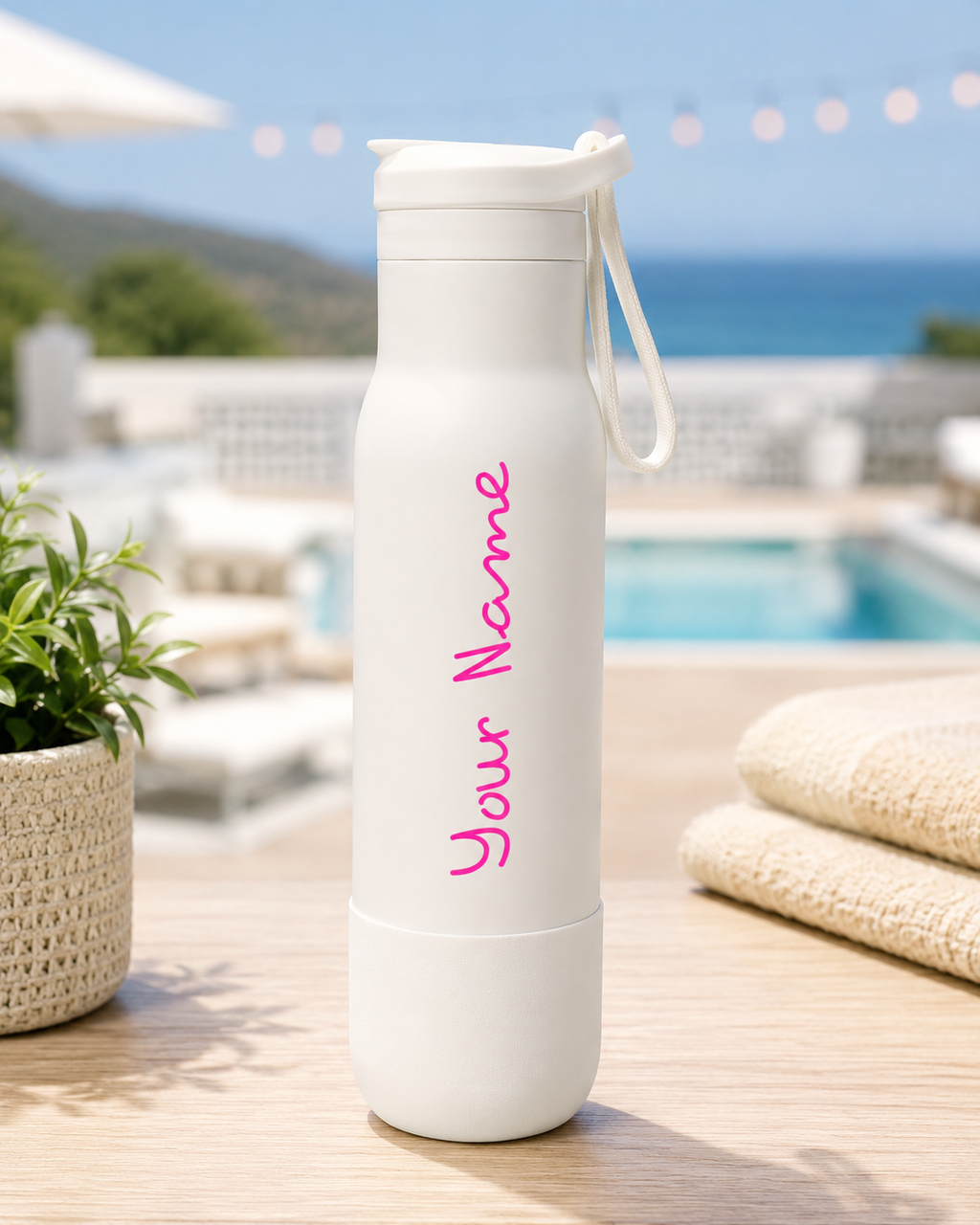 Personalised 750ml Insulated Stainless Steel Water Bottle – Custom Name