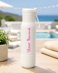 Personalised 750ml Insulated Stainless Steel Water Bottle – Custom Name