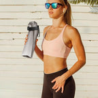 Personalised Black Air Pod Water Bottle | Flavoured Scent Pod, Gym & Sports Bottle (Random Flavour)