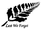 Lest We Forget Heroes Soldier/Military/Charity Car / Van Sticker (Vinyl Decal)
