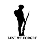 Lest We Forget Heroes Soldier/Military/Charity Car / Van Sticker (Vinyl Decal)