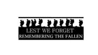 Lest We Forget Heroes Soldier/Military/Charity Car / Van Sticker (Vinyl Decal)