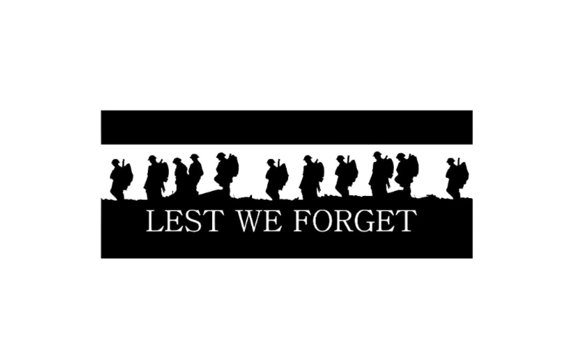 Lest We Forget Heroes Soldier/Military/Charity Car / Van Sticker (Vinyl Decal)