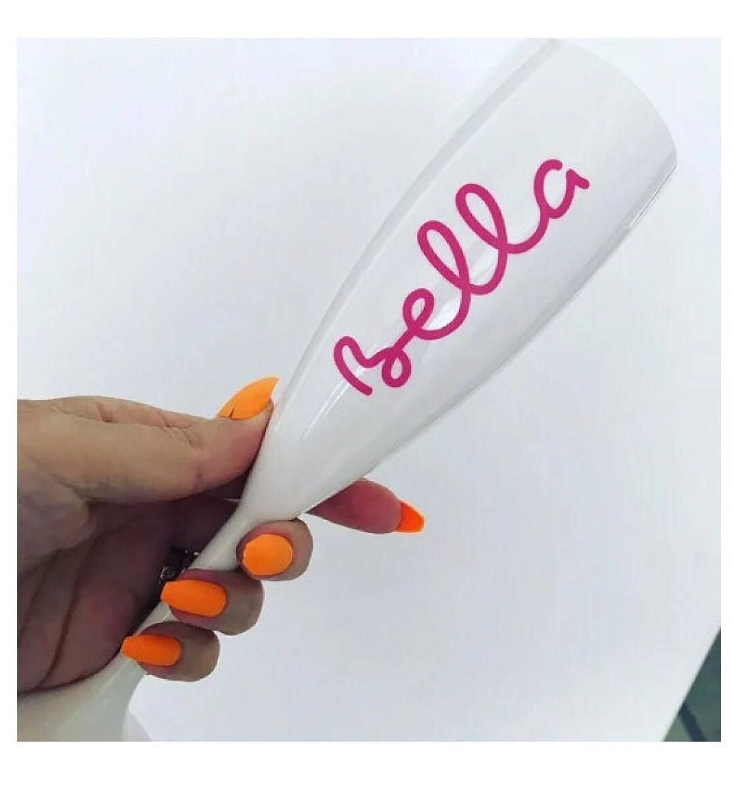 Personalised Champagne Flute | Custom Name Polycarbonate Glass for Weddings & Celebrations
