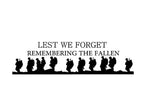 Lest We Forget Heroes Soldier/Military/Charity Car / Van Sticker (Vinyl Decal)