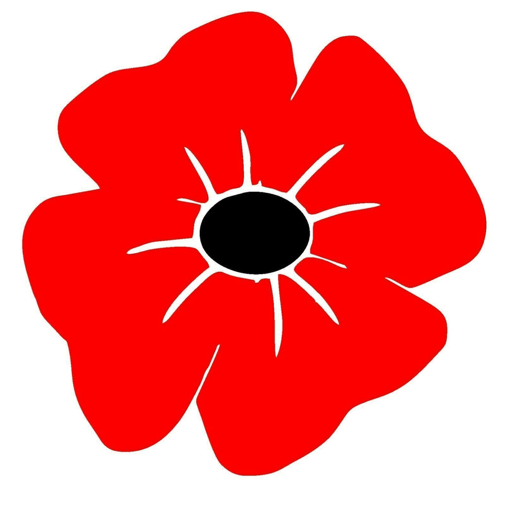 Poppy Heroes Soldier/Military/Charity Car/Van Sticker Vinyl Decal Lest We Forget