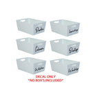 Mrs Hinch Inspired Laundry Storage Box sticker Decal/Label White/Colours/Darks