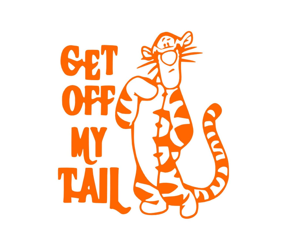 Tigger get off my tail sticker/decal car/van/window/wall funny/Camper/Surf!!!