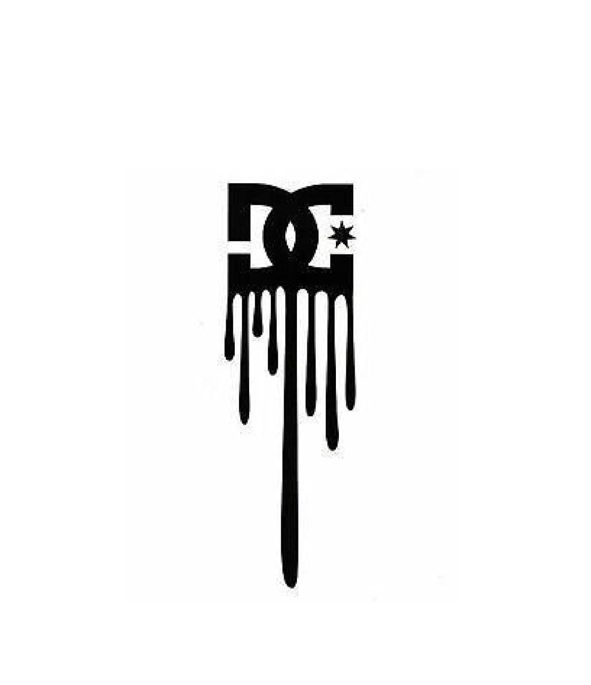 DC Shoes Paint Drip Sticker | Car, Van, Skateboard, Laptop, Window, Wall Decal