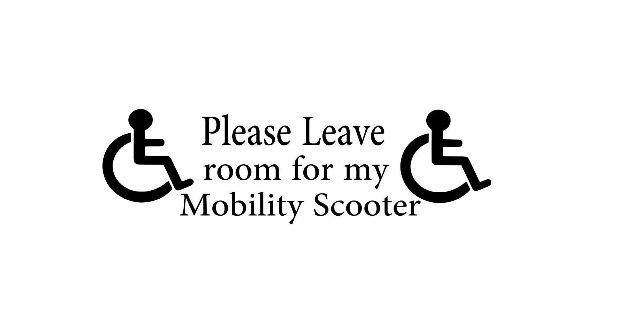Disabled sign Disability Mobility Car Taxi Minibus STICKER/VINYL DECAL D2 Space