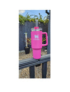 Personalised Insulated Stainless Steel Bottle with Straw | 40oz 1.25L Large Water Flask