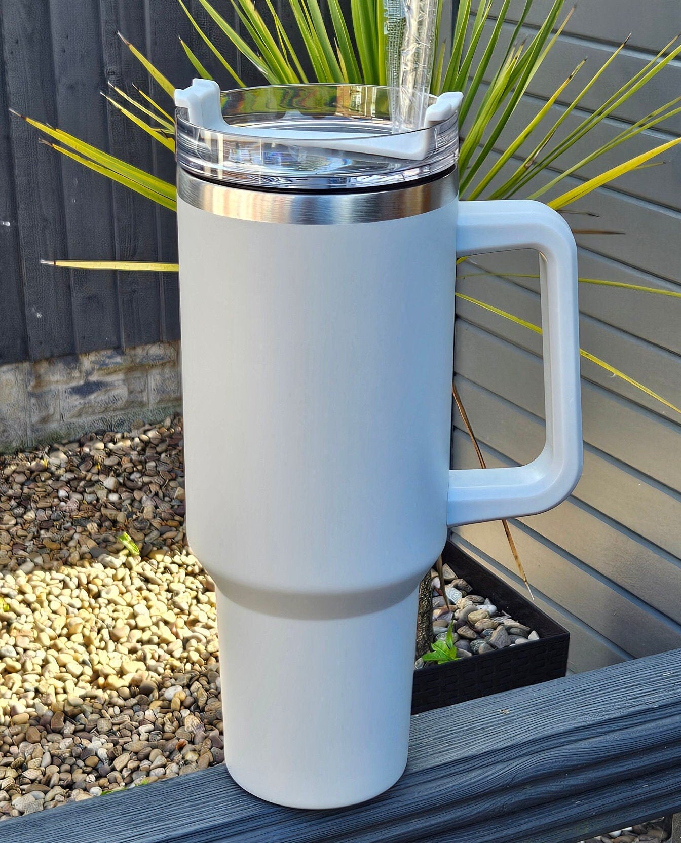 Personalised Insulated Stainless Steel Bottle with Straw | 40oz 1.25L Large Water Flask